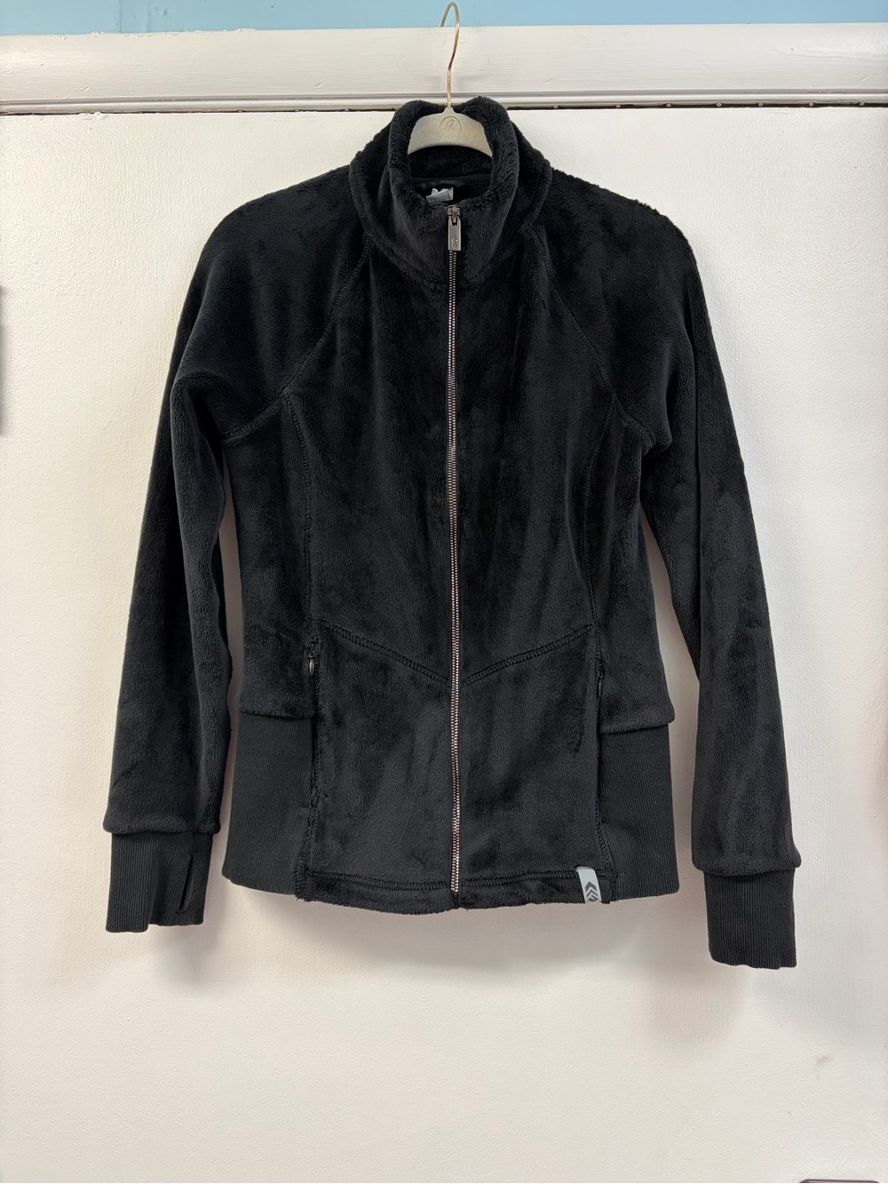Free Country Black Plush Full-Zip Teddy Jacket